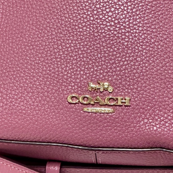 EUC Coach Camera Leather Crossbody Pink Bag with Tassle - Picture 2 of 9